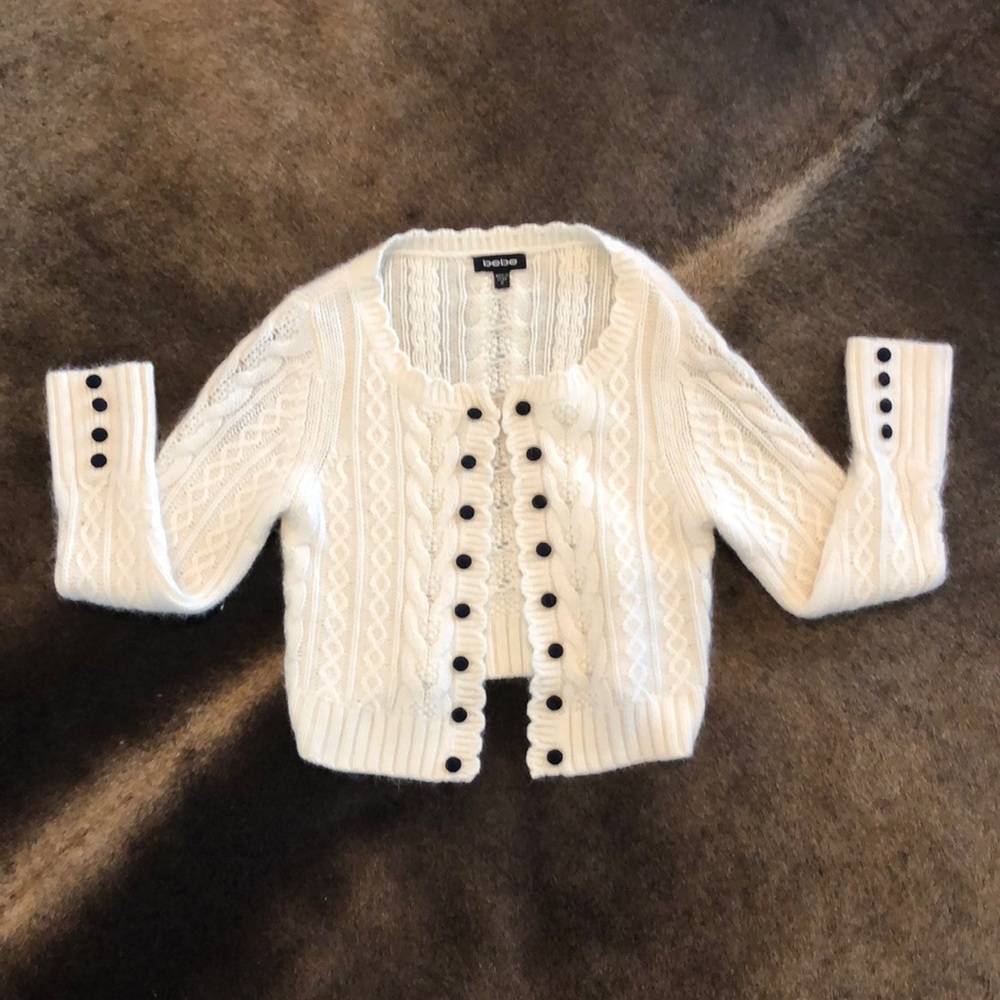 Bebe Off White Sweater